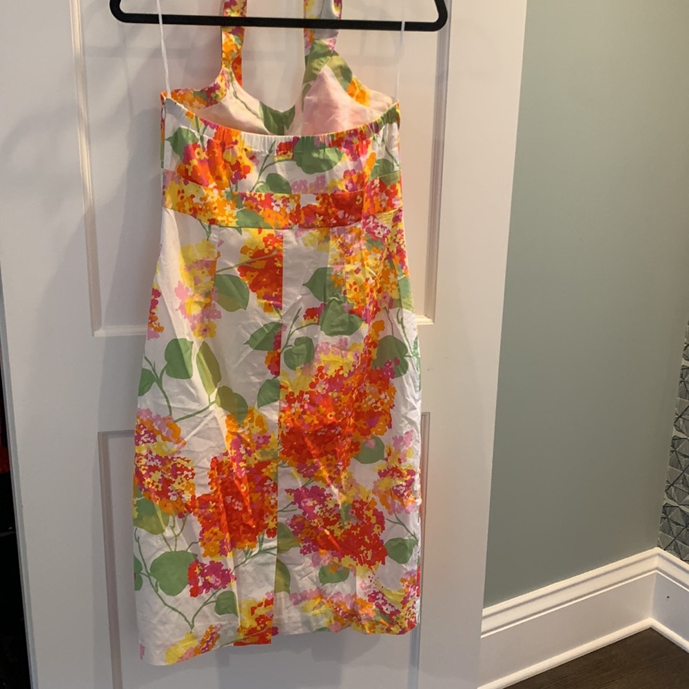 Boden hydrangea print halter dress - 8L - Picture 7 of 8